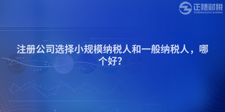 注冊公司選擇小規(guī)模納稅人和一般納稅人，哪個好？