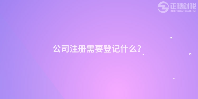 公司注冊需要登記什么？
