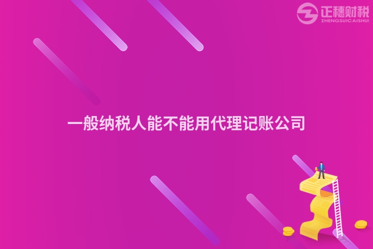 一般納稅人能不能用代理記賬公司
