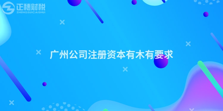 廣州公司注冊(cè)資本有木有要求