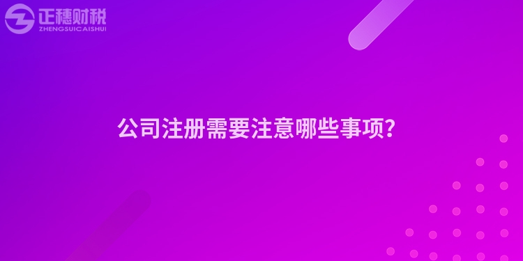 公司注冊(cè)需要注意哪些事項(xiàng)？
