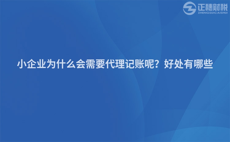 小企業(yè)為什么會(huì)需要代理記賬呢？好處有哪些
