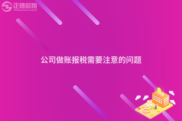 公司做賬報(bào)稅需要注意的問題
