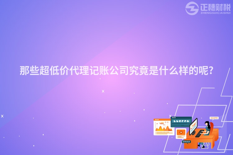 那些超低價(jià)代理記賬公司究竟是什么樣的呢?