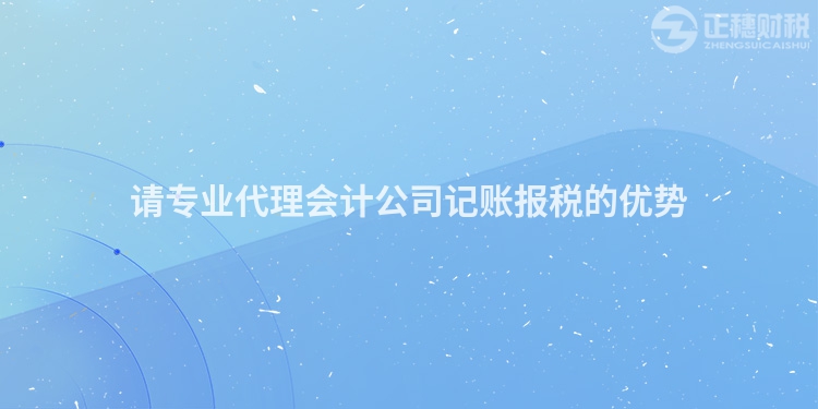 請專業(yè)代理會計公司記賬報稅的優(yōu)勢