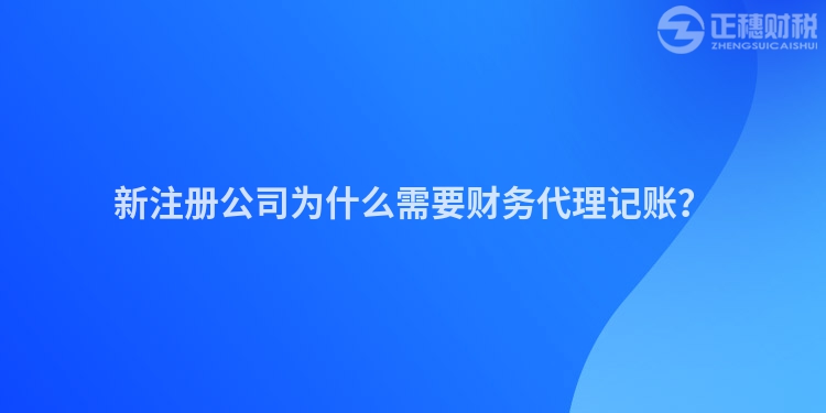 新注冊(cè)公司為什么需要財(cái)務(wù)代理記賬？