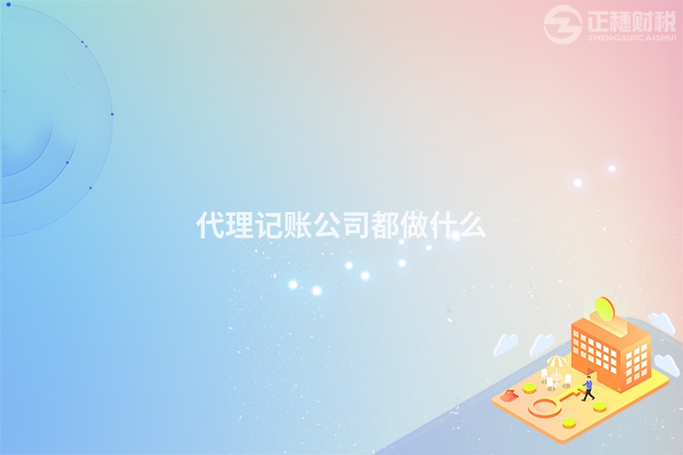 代理記賬公司都做什么