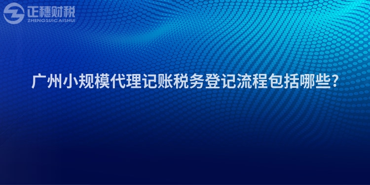 廣州小規(guī)模代理記賬稅務(wù)登記流程包括哪些?