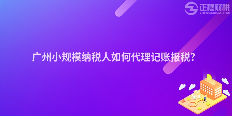 廣州小規(guī)模納稅人如何代理記賬報(bào)稅？