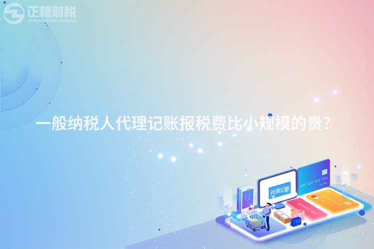 一般納稅人代理記賬報(bào)稅費(fèi)比小規(guī)模的貴？