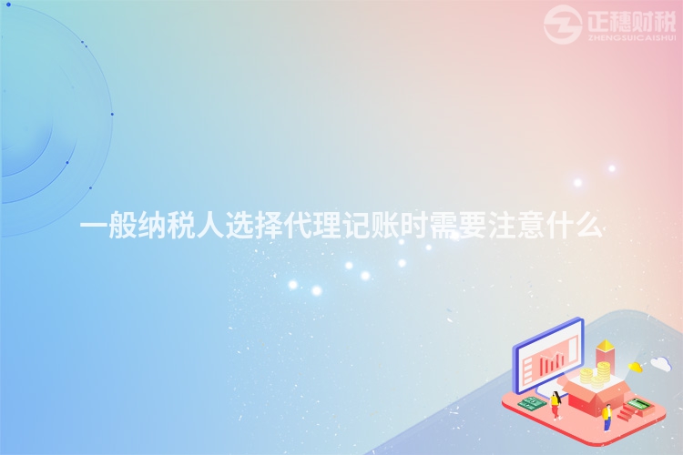 一般納稅人選擇代理記賬時(shí)需要注意什么