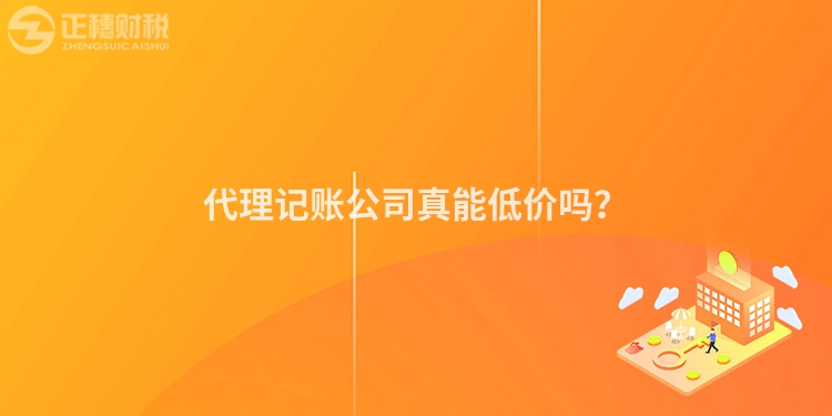代理記賬公司真能低價(jià)嗎？