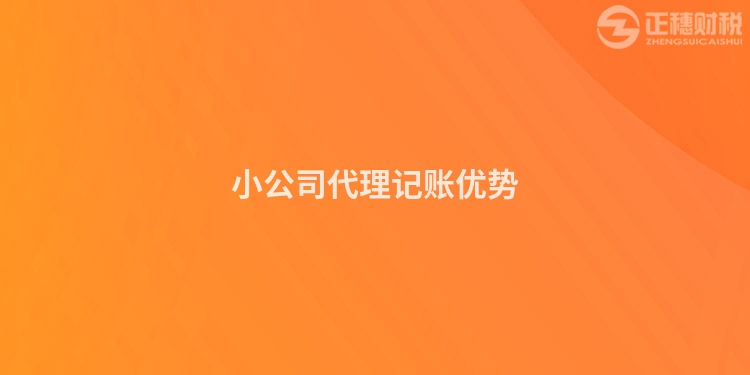 小公司代理記賬優(yōu)勢