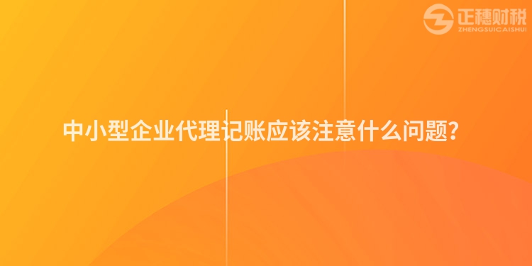 中小型企業(yè)代理記賬應(yīng)該注意什么問題？