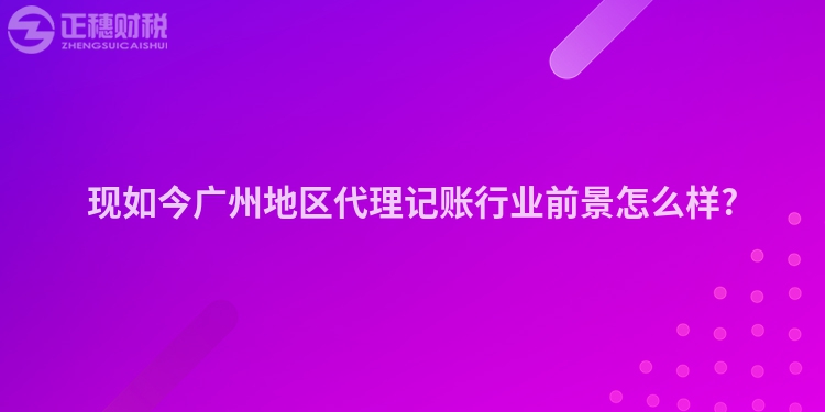 現(xiàn)如今廣州地區(qū)代理記賬行業(yè)前景怎么樣?