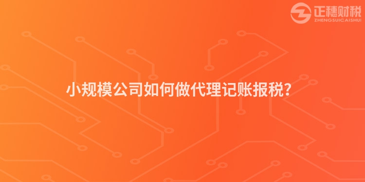 小規(guī)模公司如何做代理記賬報稅？