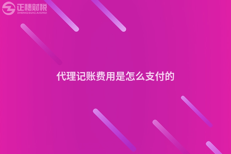 代理記賬費(fèi)用是怎么支付的
