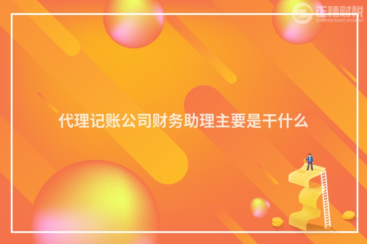 代理記賬公司財務(wù)助理主要是干什么