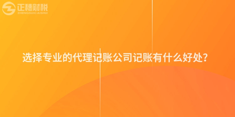 選擇專業(yè)的代理記賬公司記賬有什么好處？
