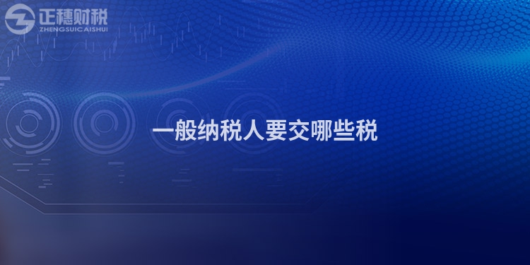 一般納稅人要交哪些稅
