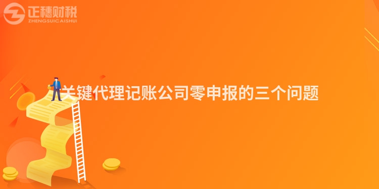 關(guān)鍵代理記賬公司零申報(bào)的三個(gè)問(wèn)題