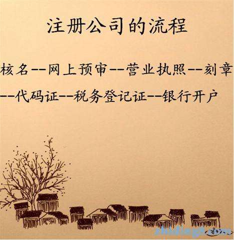 注冊公司的流程及費用