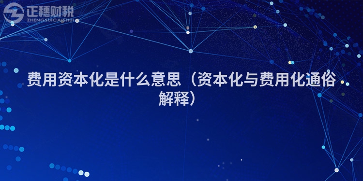 費用資本化是什么意思（資本化與費用化通俗解釋）