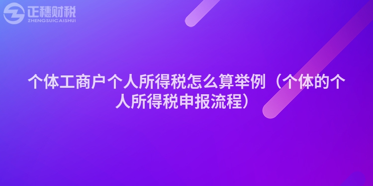 個體工商戶個人所得稅怎么算舉例（個體的個人所得稅申報流程）