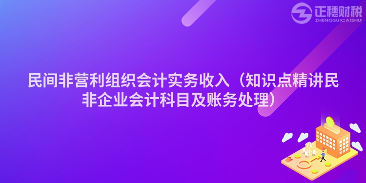 民間非營(yíng)利組織會(huì)計(jì)實(shí)務(wù)收入(知識(shí)點(diǎn)精講民非企業(yè)會(huì)計(jì)科目及賬務(wù)處理)