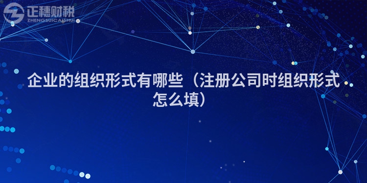 企業(yè)的組織形式有哪些(注冊(cè)公司時(shí)組織形式怎么填)