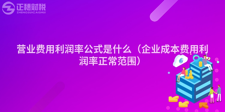 營業(yè)費(fèi)用利潤率公式是什么(企業(yè)成本費(fèi)用利潤率正常范圍)