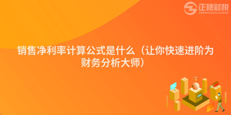 銷售凈利率計(jì)算公式是什么(讓你快速進(jìn)階為財(cái)務(wù)分析大師)