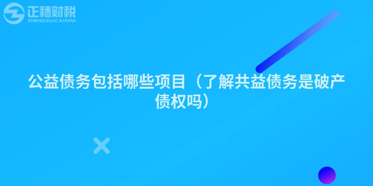 公益?zhèn)鶆瞻男╉椖浚私夤惨鎮(zhèn)鶆帐瞧飘a(chǎn)債權嗎）