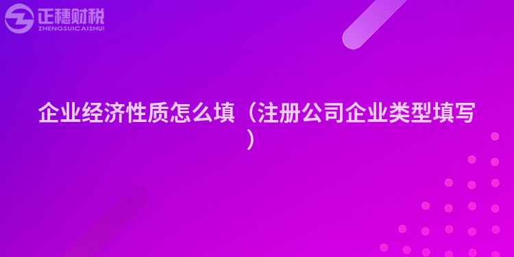 企業(yè)經(jīng)濟(jì)性質(zhì)怎么填（注冊(cè)公司企業(yè)類型填寫）
