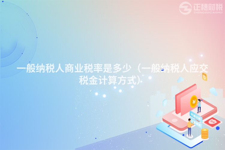 一般納稅人商業(yè)稅率是多少(一般納稅人應(yīng)交稅金計(jì)算方式)