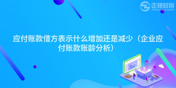 應(yīng)付賬款借方表示什么增加還是減少(企業(yè)應(yīng)付賬款賬齡分析)