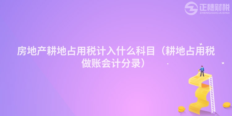 房地產(chǎn)耕地占用稅計入什么科目（耕地占用稅做賬會計分錄）
