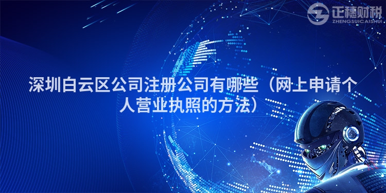 深圳白云區(qū)公司注冊公司有哪些(網(wǎng)上申請個人營業(yè)執(zhí)照的方法)