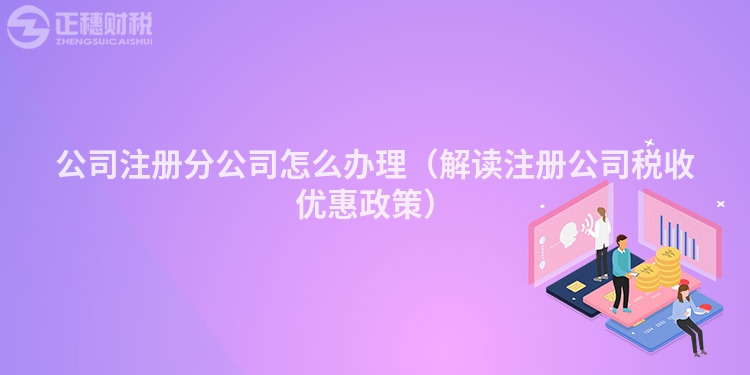 公司注冊(cè)分公司怎么辦理(解讀注冊(cè)公司稅收優(yōu)惠政策)