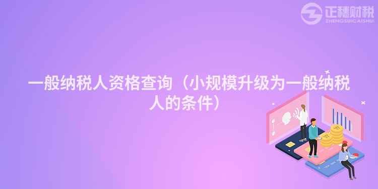 一般納稅人資格查詢（小規(guī)模升級為一般納稅人的條件）